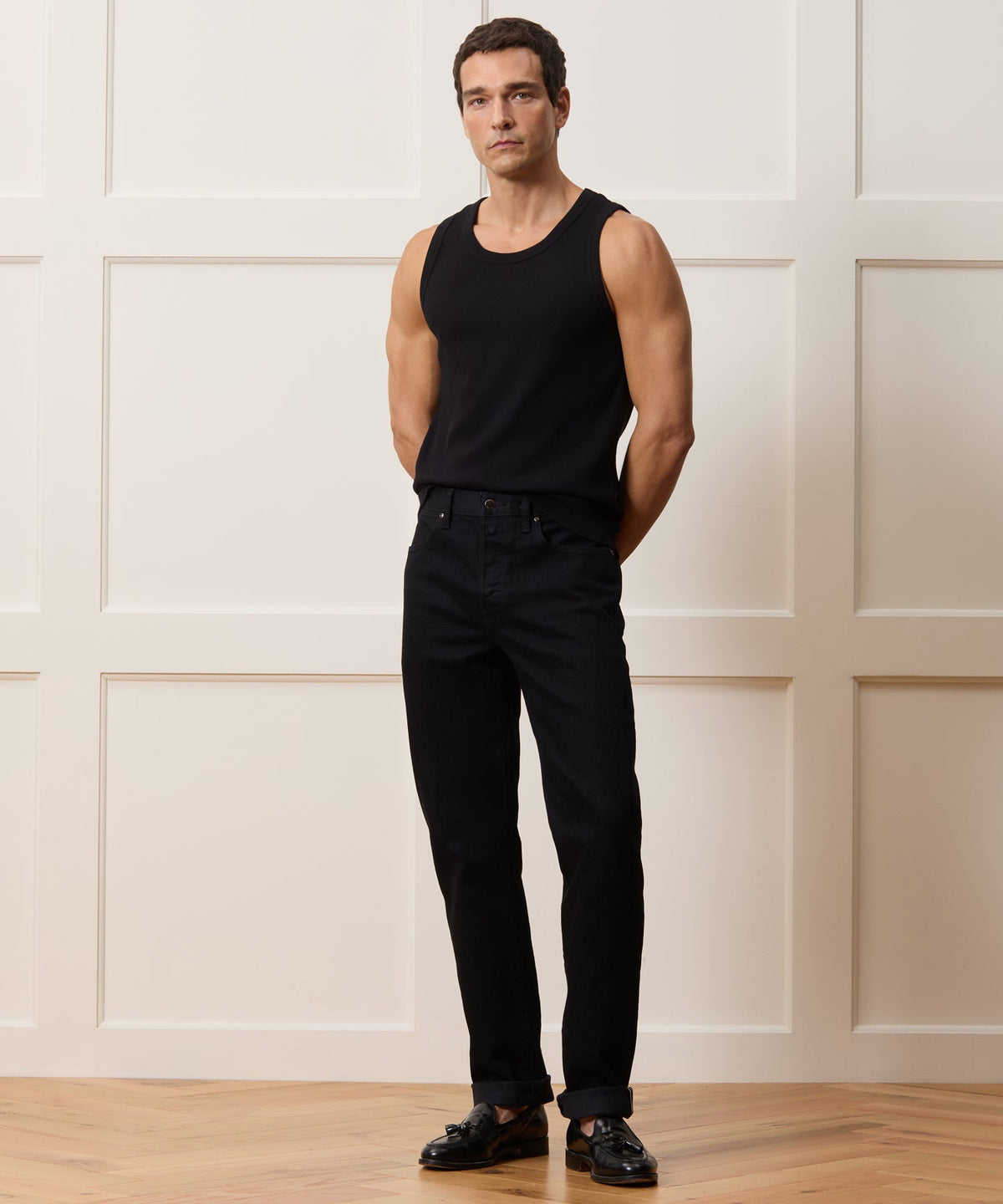 Todd Snyder Cotton Ribbed Tank - Black