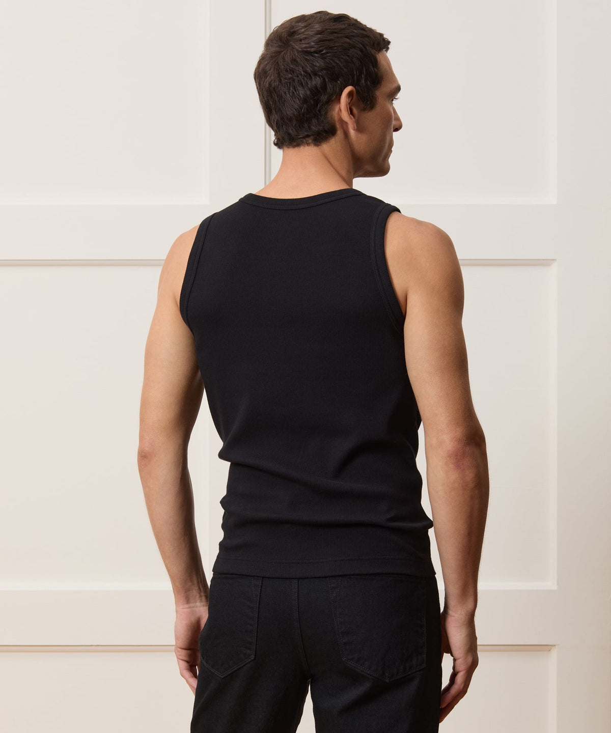 Todd Snyder Cotton Ribbed Tank - Black