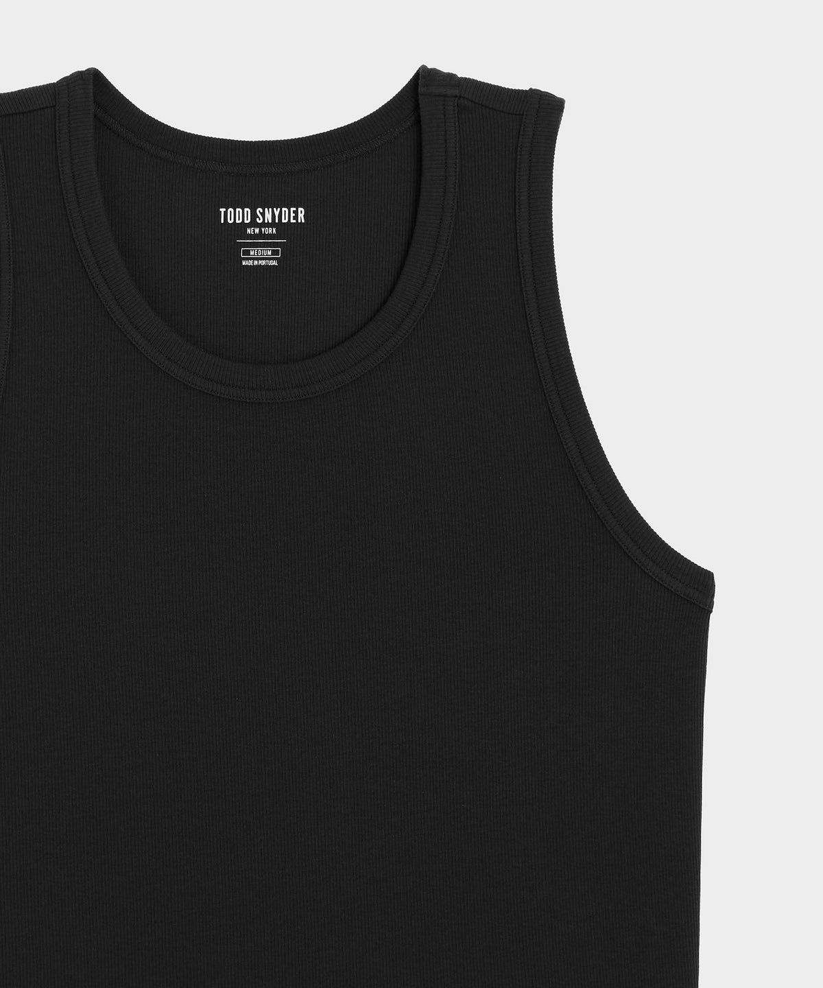 Todd Snyder Cotton Ribbed Tank - Black