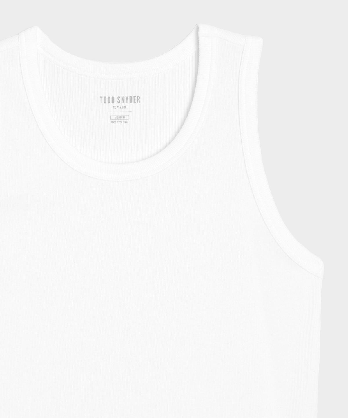 Todd Snyder Cotton Ribbed Tank - White
