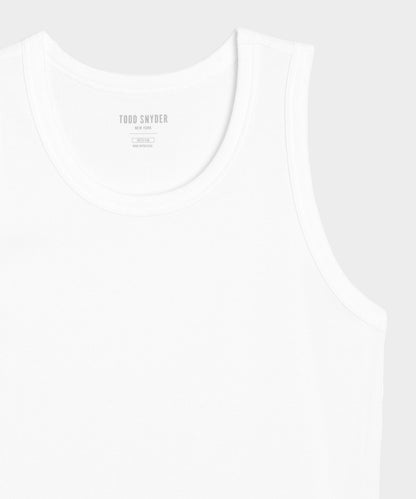Todd Snyder Cotton Ribbed Tank - White