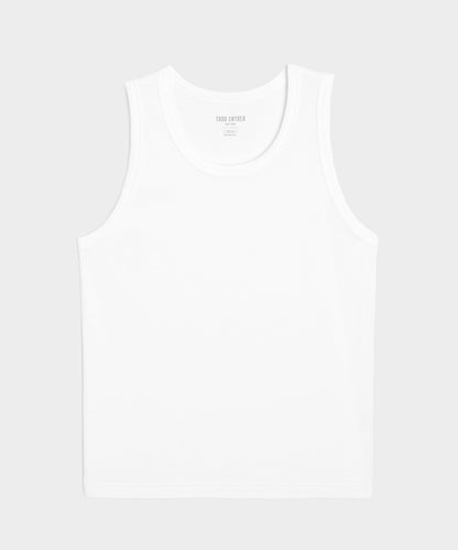 Todd Snyder Cotton Ribbed Tank - White