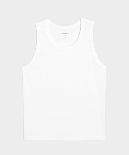 Todd Snyder Cotton Ribbed Tank - White