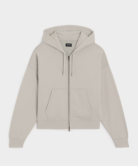 Todd Snyder Soho Full-Zip Sweatshirt - Stone