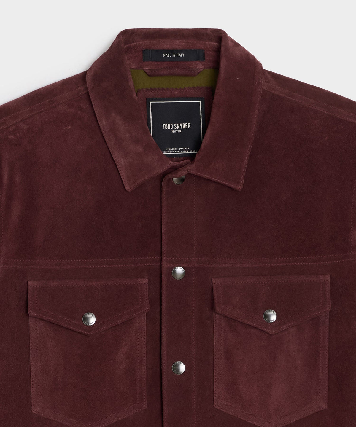Todd Snyder Italian Suede Dylan Jacket - Oxblood Red
