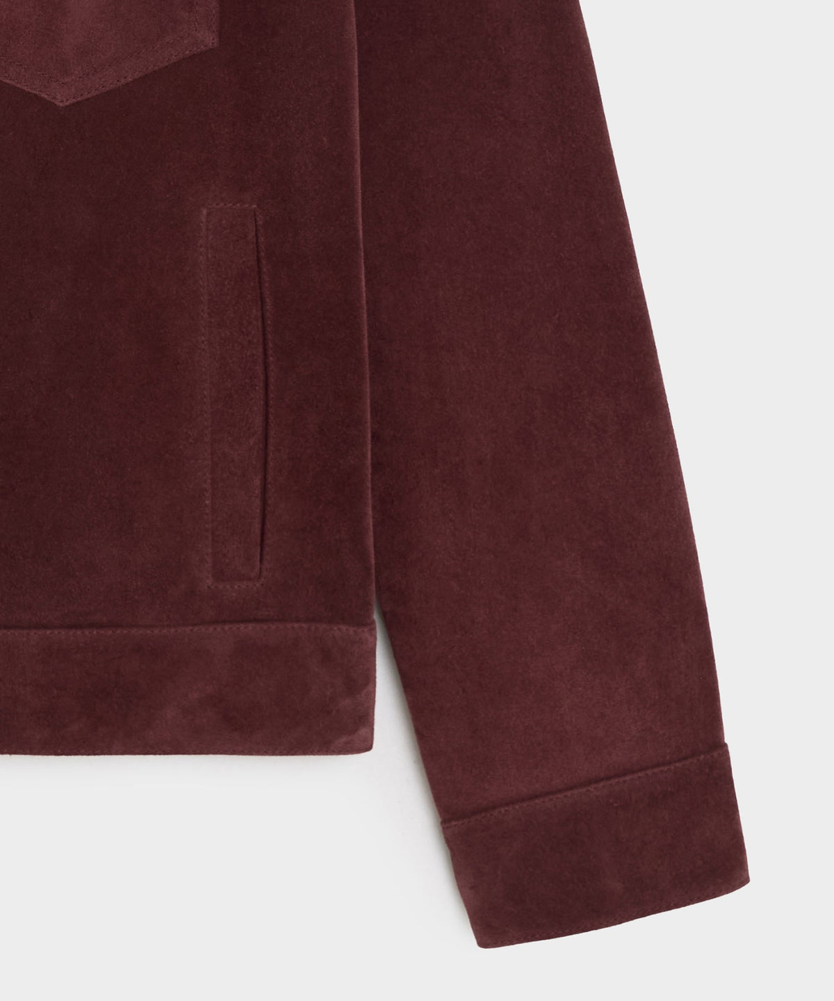 Todd Snyder Italian Suede Dylan Jacket - Oxblood Red