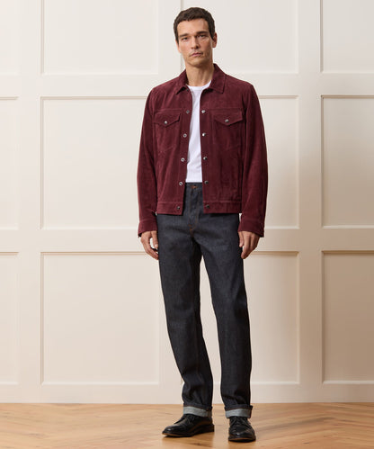 Todd Snyder Italian Suede Dylan Jacket - Oxblood Red