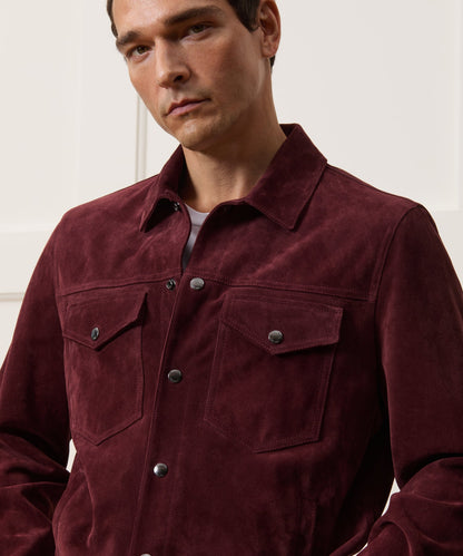 Todd Snyder Italian Suede Dylan Jacket - Oxblood Red