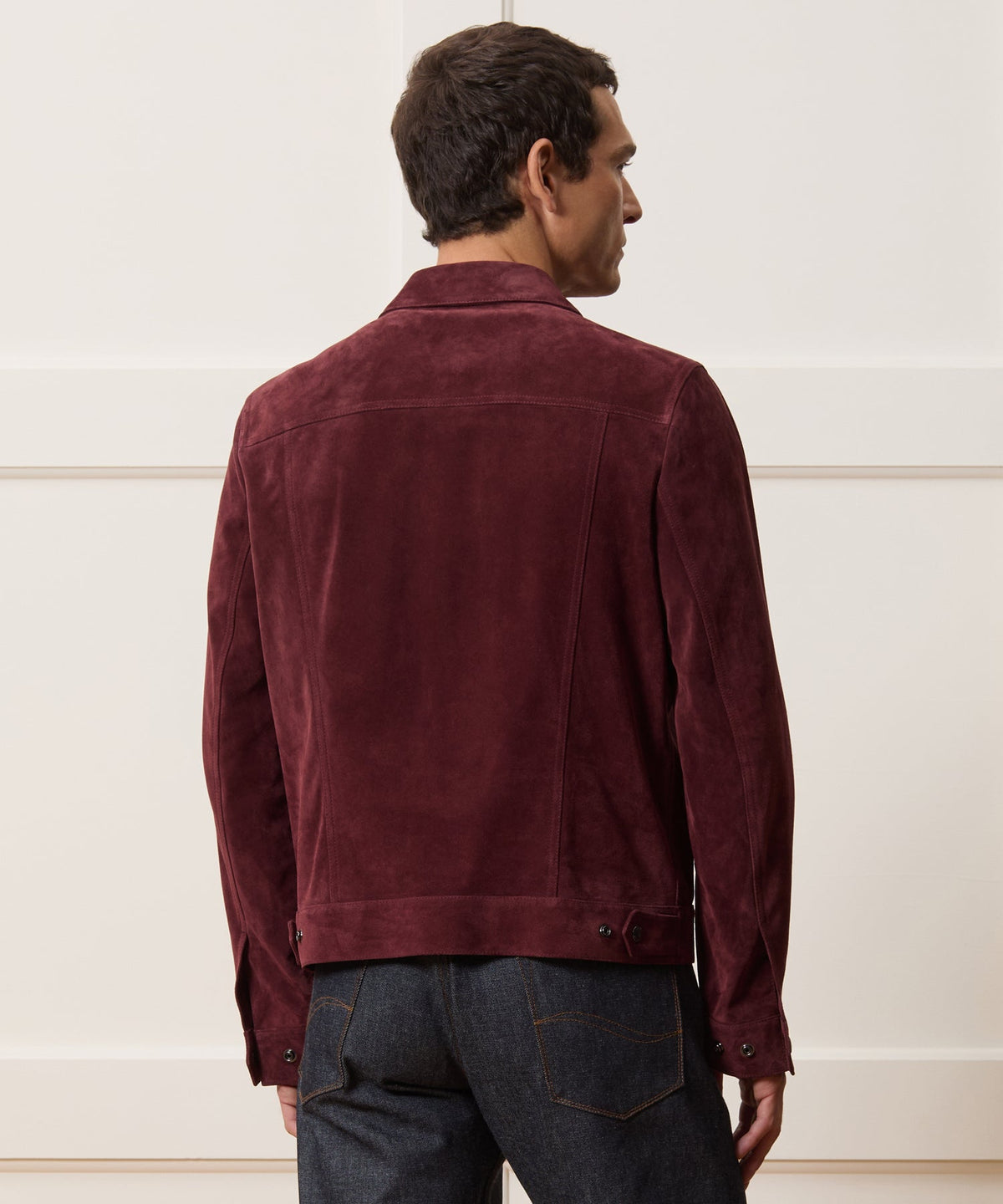 Todd Snyder Italian Suede Dylan Jacket - Oxblood Red