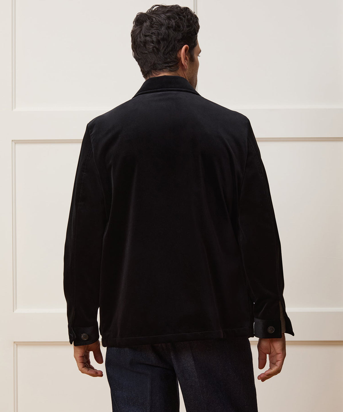 Todd Snyder Italian Velvet Tailored Chore Coat - Black