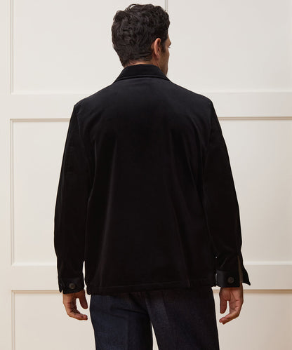 Todd Snyder Italian Velvet Tailored Chore Coat - Black