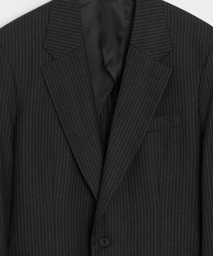 Todd Snyder Italian Flannel Pinstripe Wythe Jacket - Black