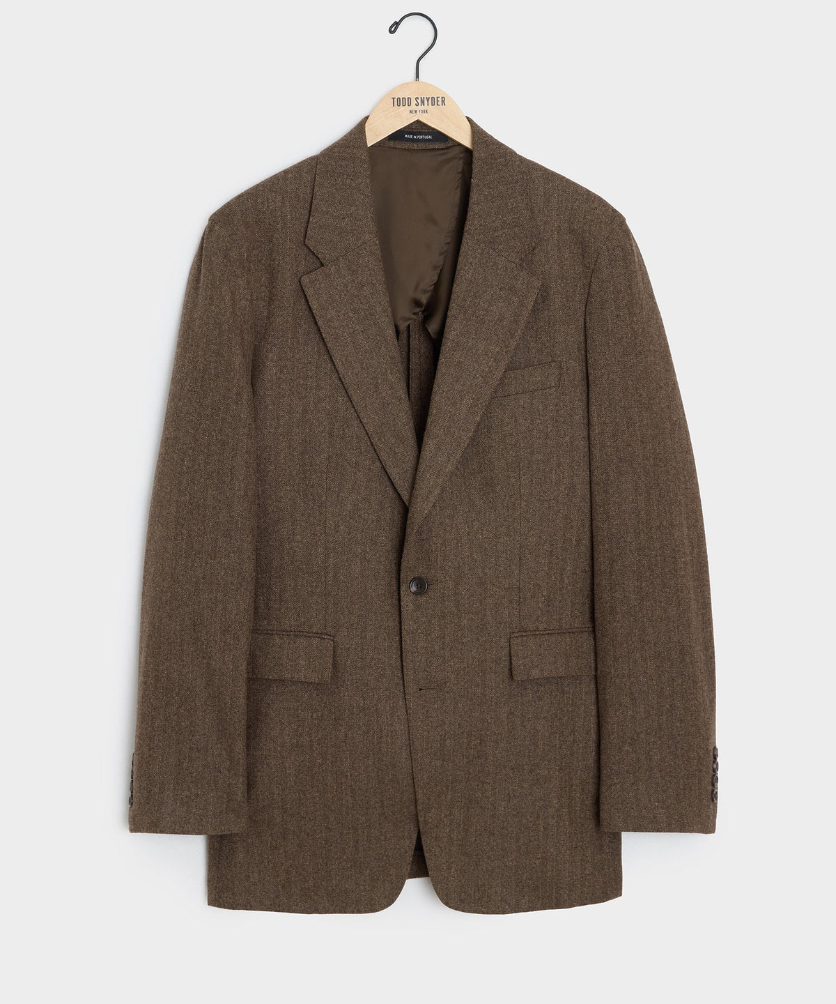 Todd Snyder Italian Flannel Herringbone Wythe Jacket - Brown