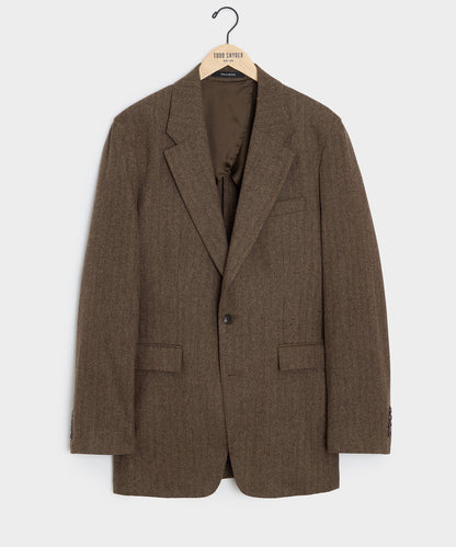 Todd Snyder Italian Flannel Herringbone Wythe Jacket - Brown