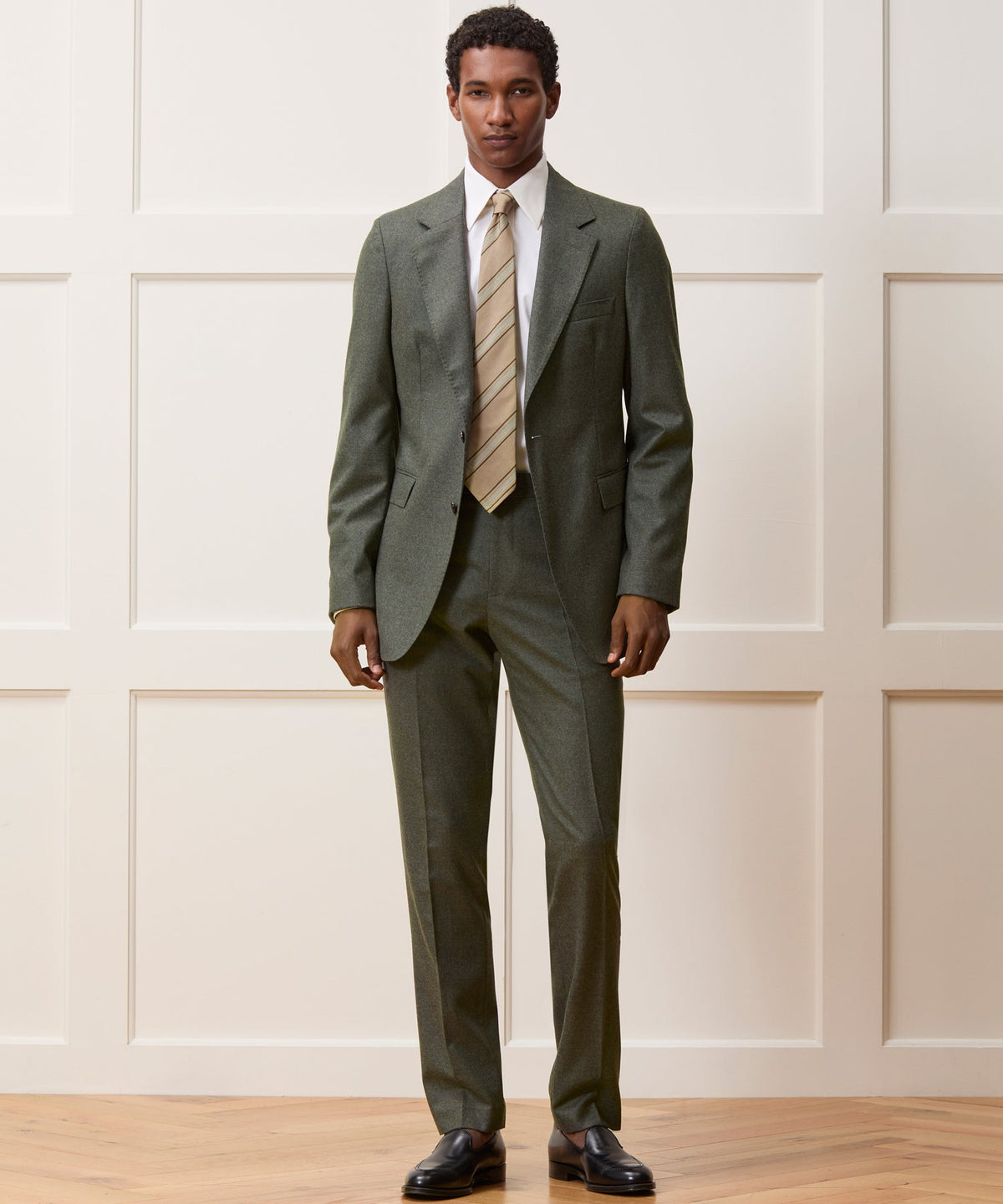 Todd Snyder Italian Flannel Sutton Trouser - Oak Moss