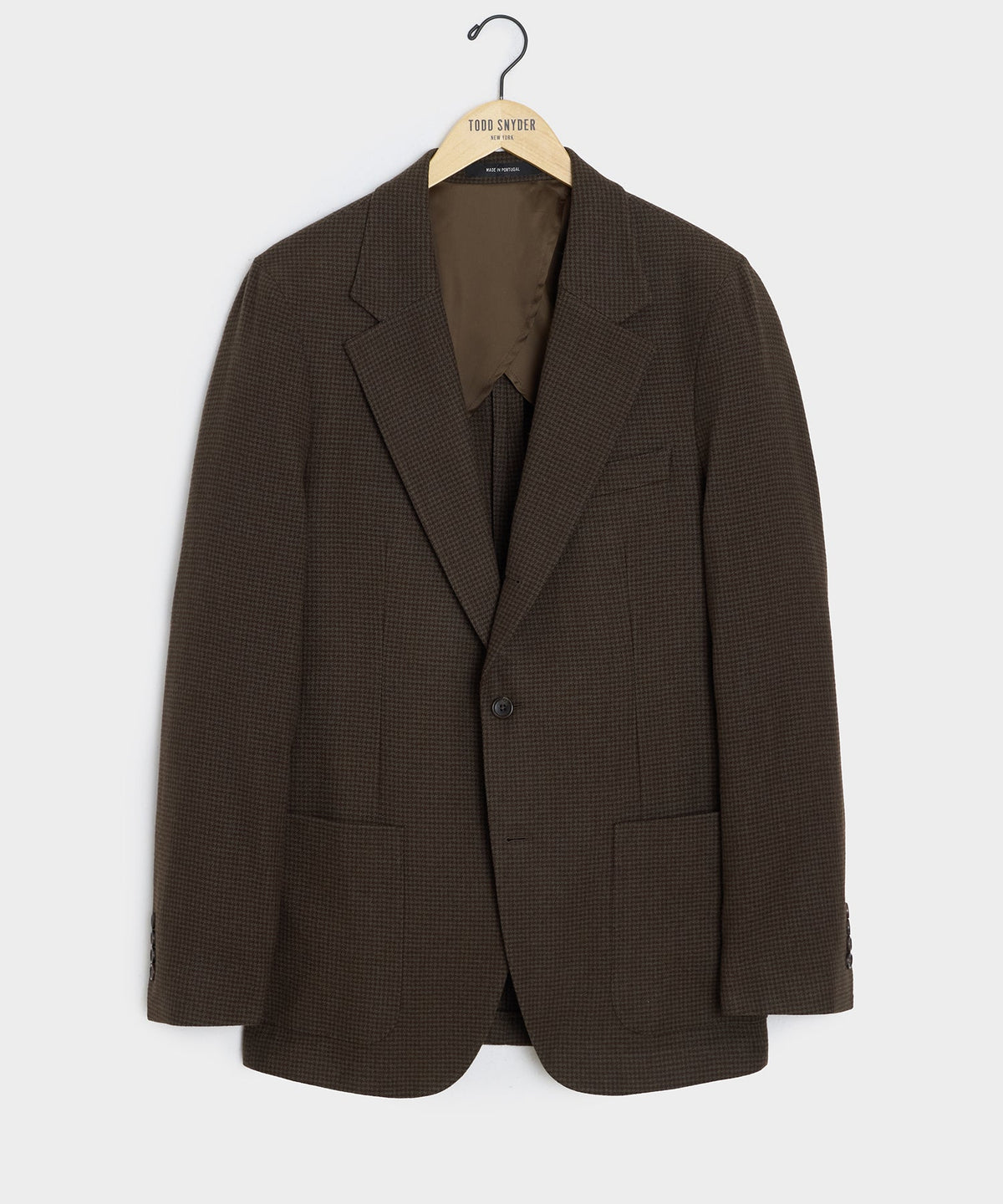 Todd Snyder Italian Flannel Houndstooth Madison Jacket - Olive