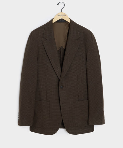 Todd Snyder Italian Flannel Houndstooth Madison Jacket - Olive