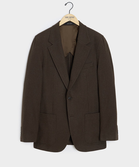 Todd Snyder Italian Flannel Houndstooth Madison Jacket - Olive