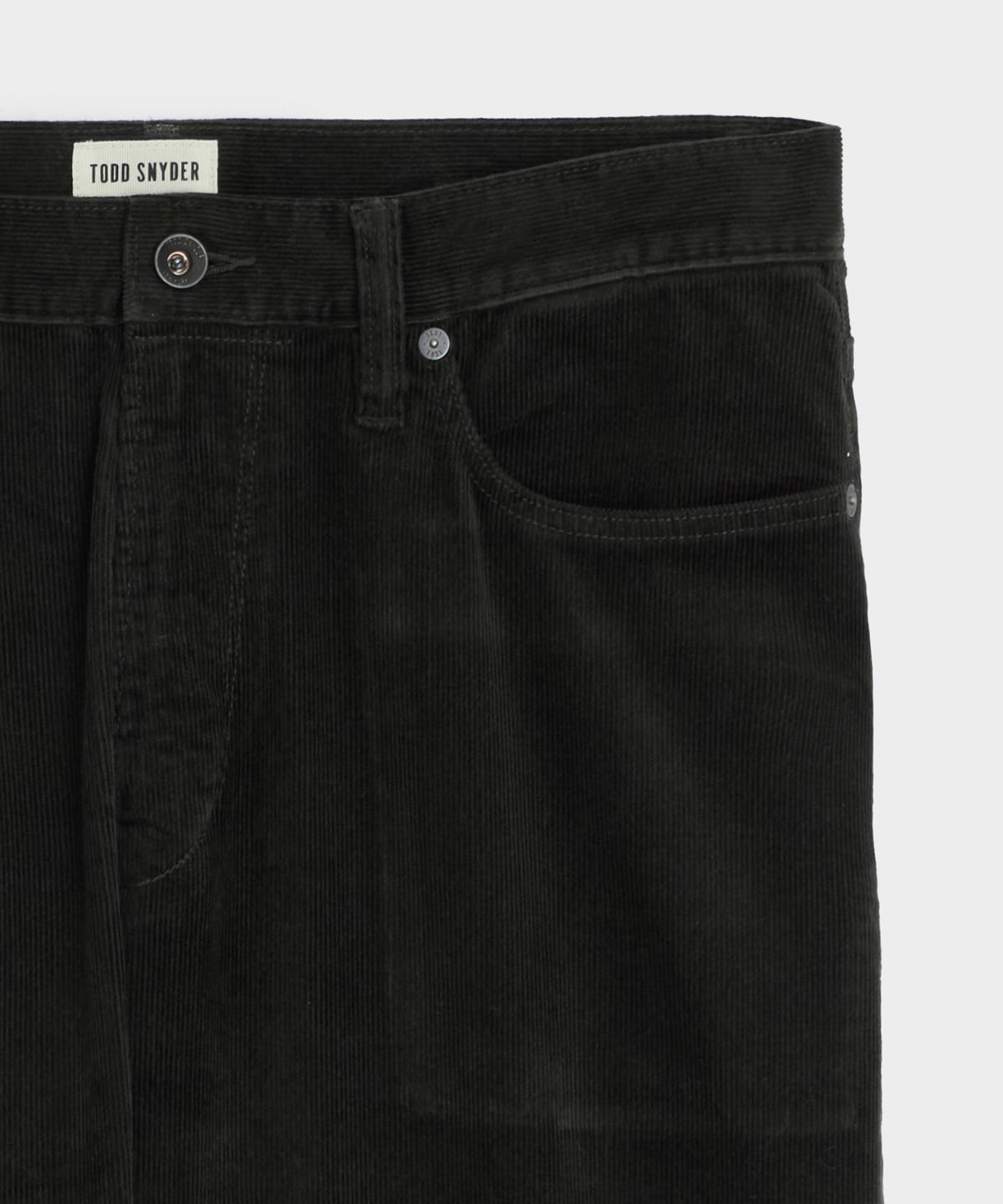 Todd Snyder Western 5-Pocket Corduroy Pant - Black
