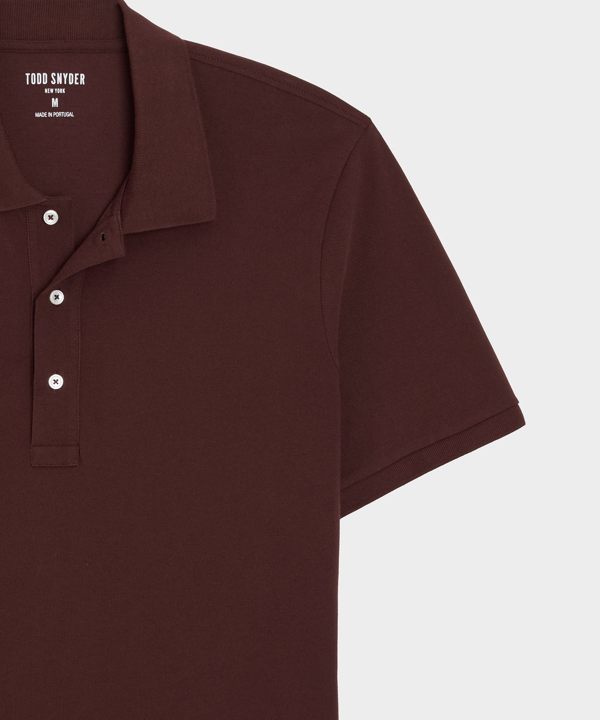 Todd Snyder Cotton Pique Polo - Burgundy