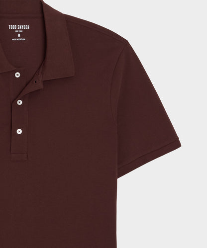 Todd Snyder Cotton Pique Polo - Burgundy