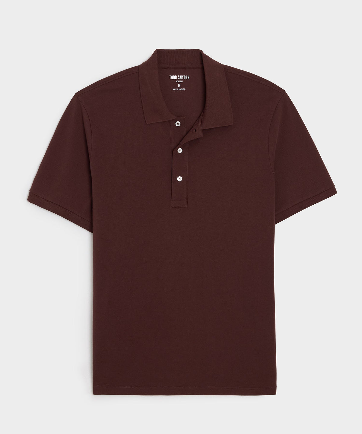 Todd Snyder Cotton Pique Polo - Burgundy