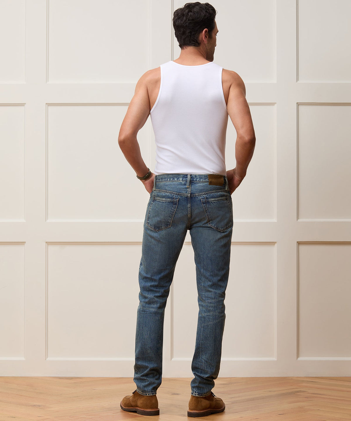 Todd Snyder Slim Ribbed Tank - White