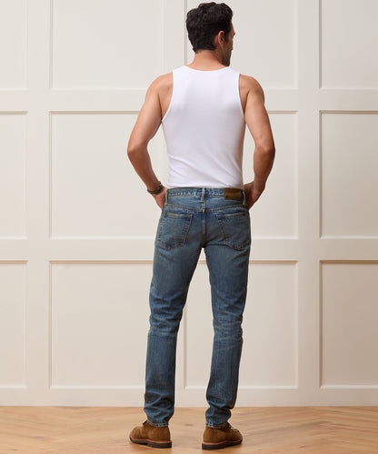 Todd Snyder Slim Ribbed Tank - White