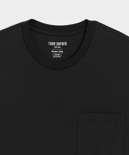 Todd Snyder Premium Jersey Pocket Tee - Black