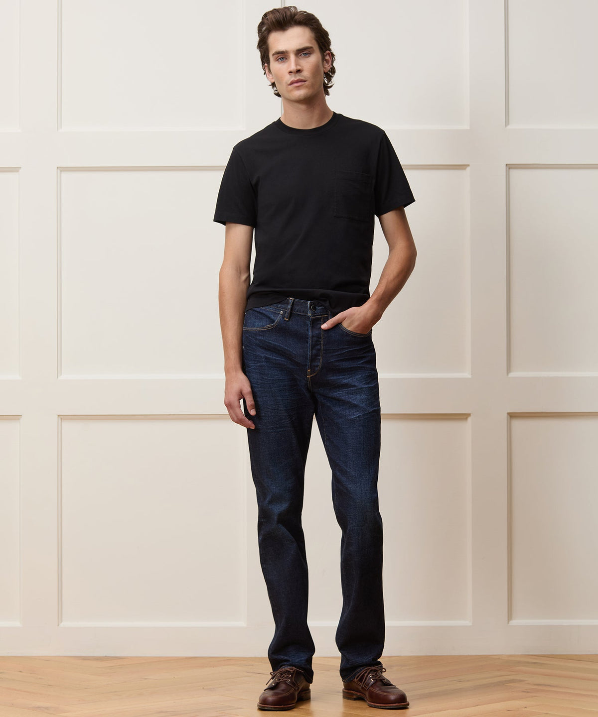 Todd Snyder Premium Jersey Pocket Tee - Black