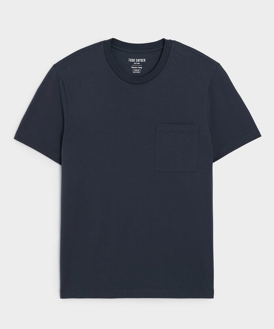 Todd Snyder Premium Jersey Pocket Tee - Navy