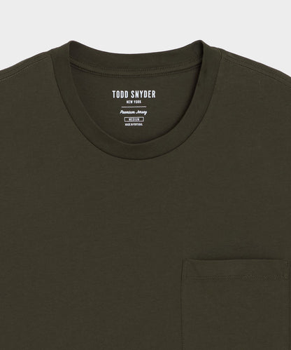 Todd Snyder Premium Jersey Pocket Tee - Snyder Olive
