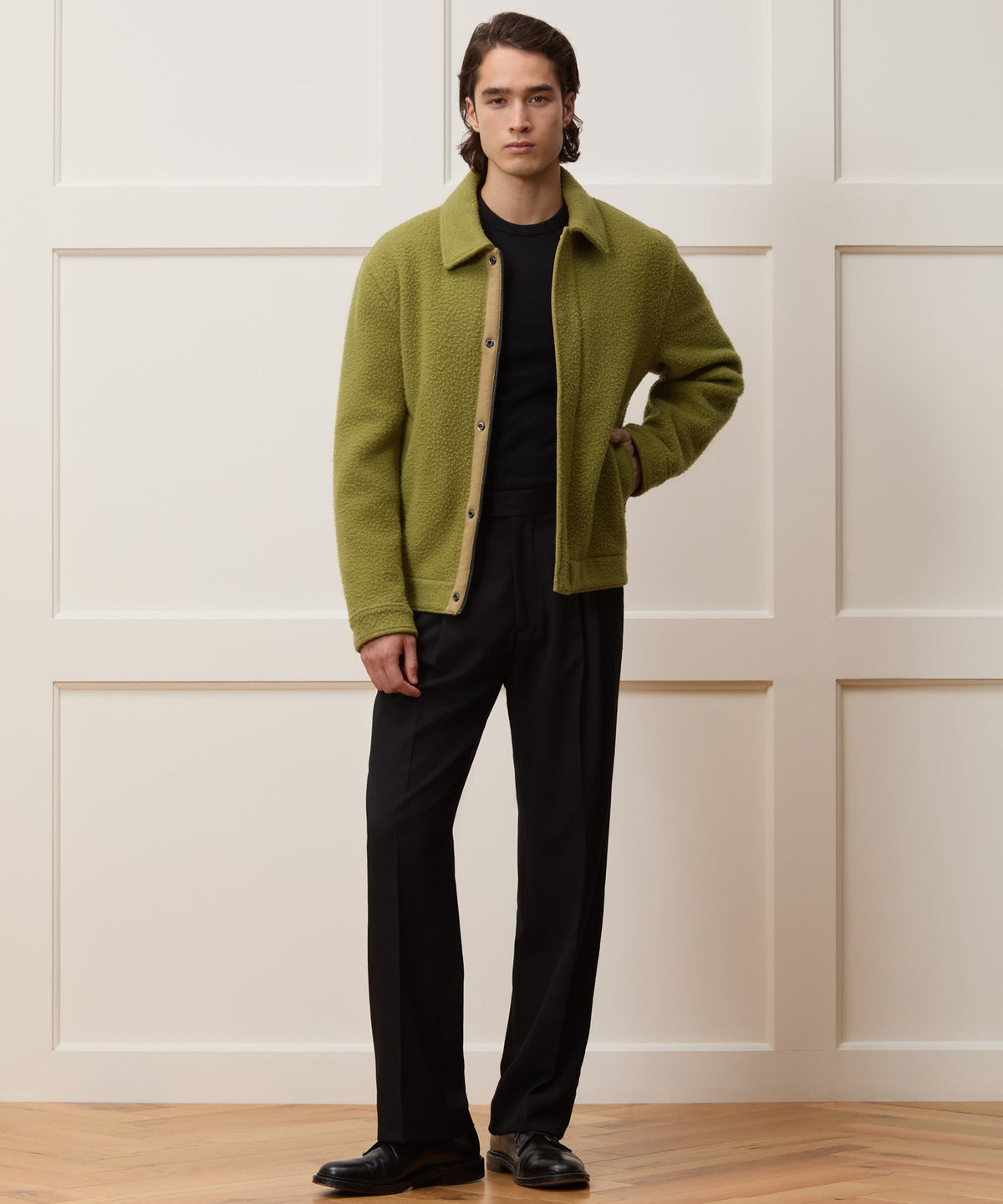 Todd Snyder Italian Casentino Aviator Jacket - Citron
