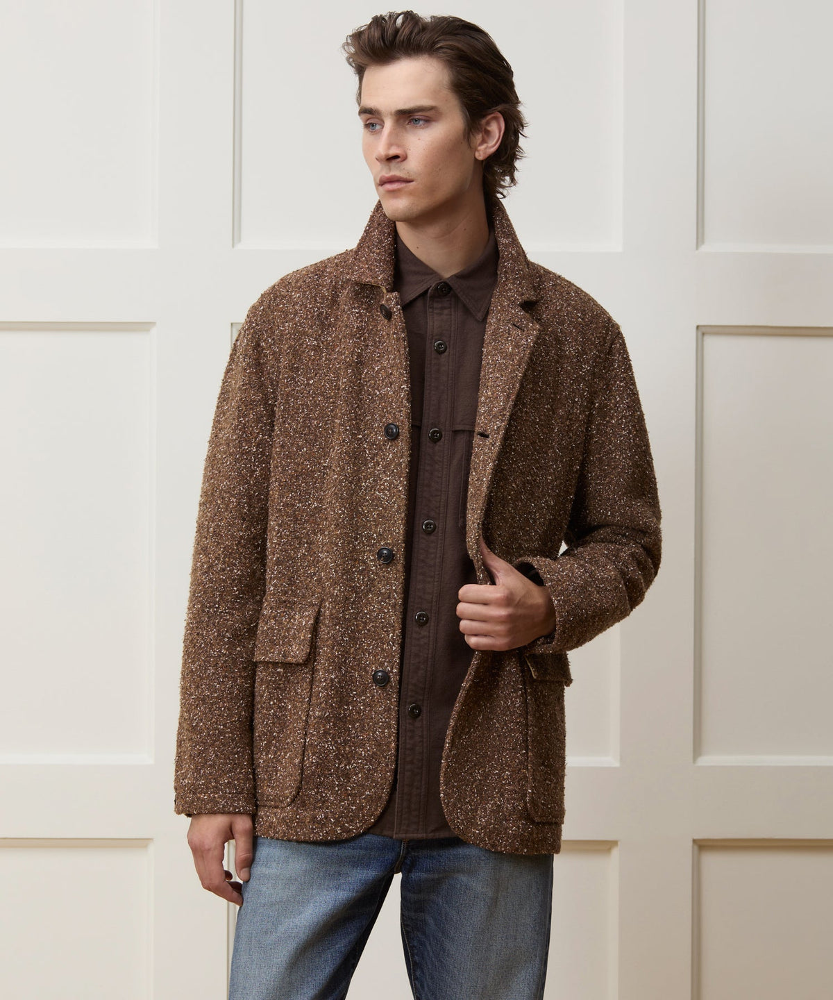 Todd Snyder Italian Wool Walking Jacket - Brown