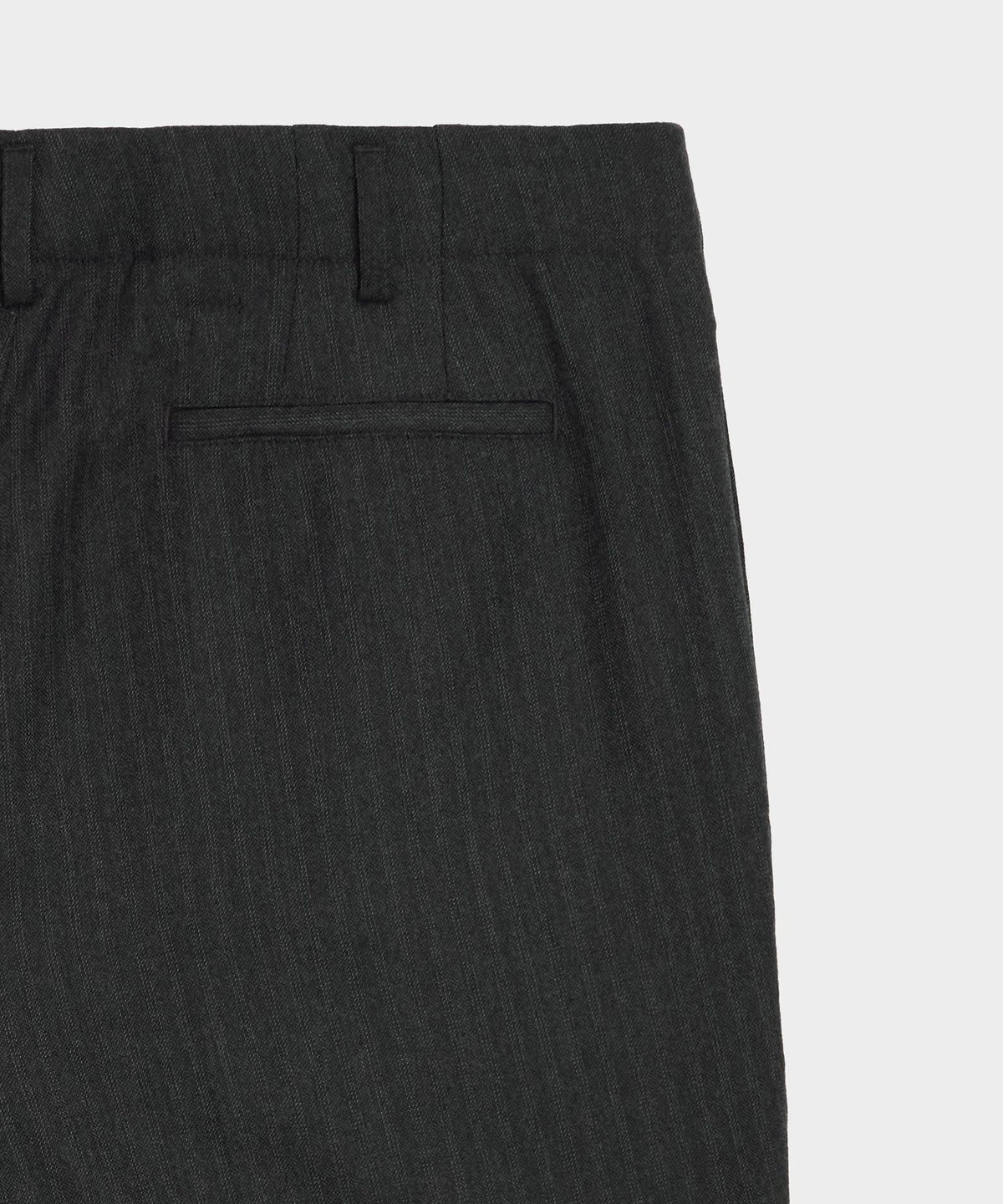 Todd Snyder Italian Flannel Striped Hollywood Trouser - Charcoal