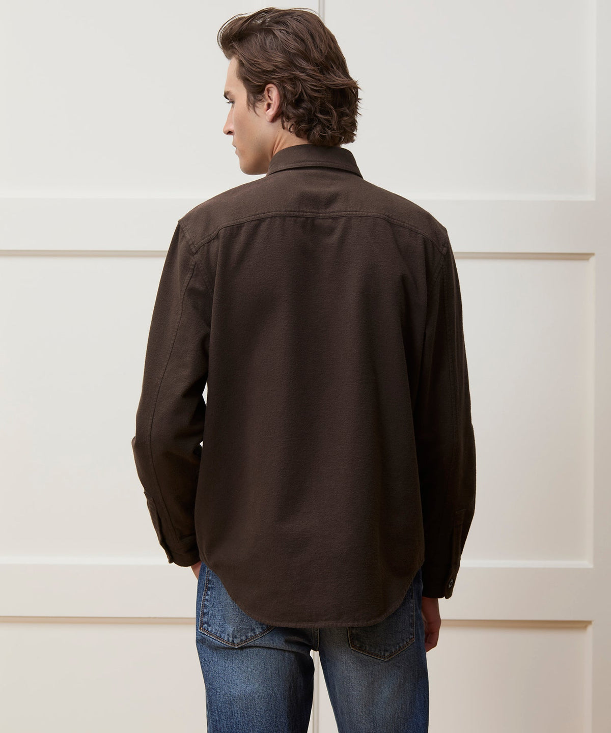 Todd Snyder Chamois Cape Shirt - Peppercorn