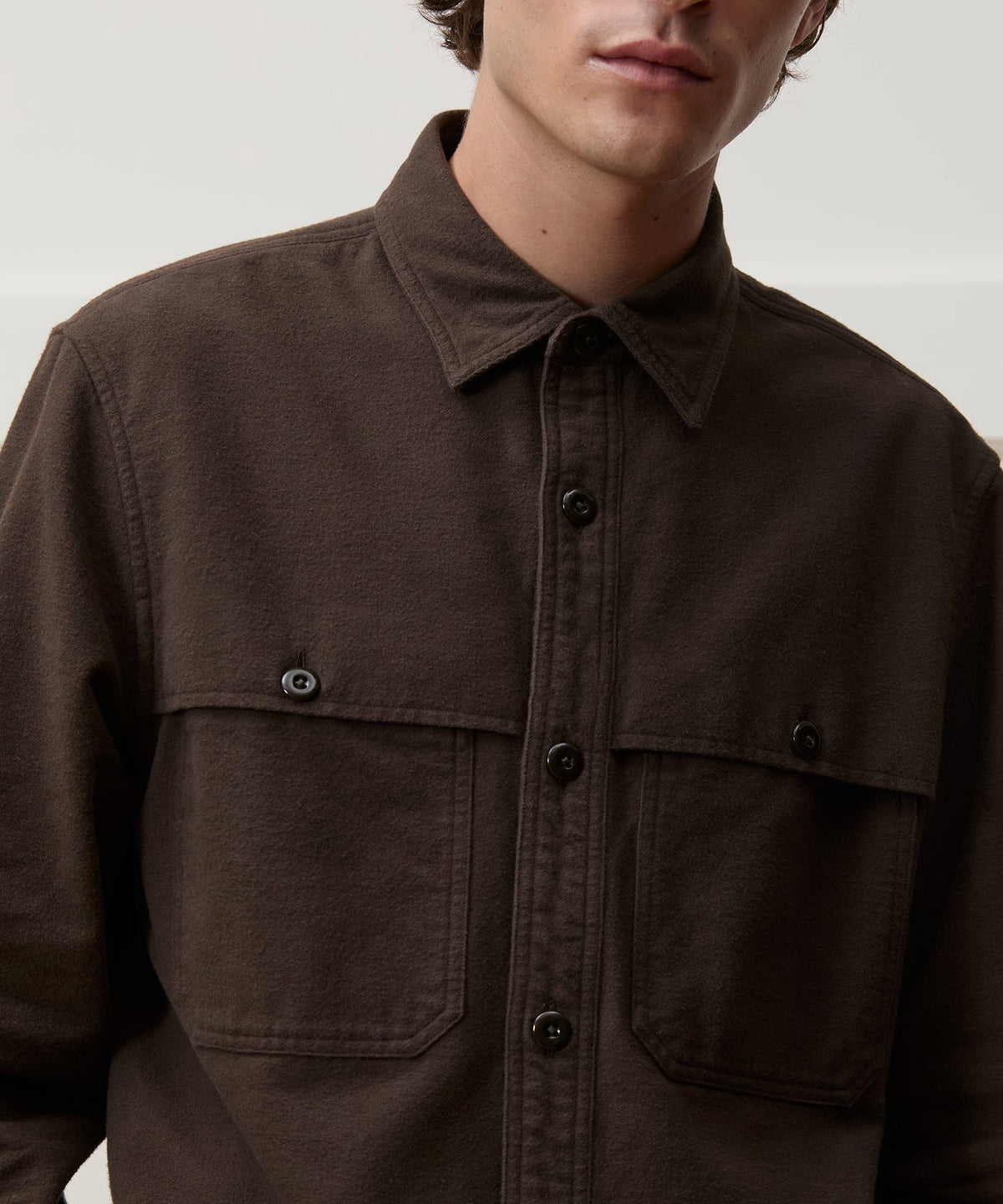 Todd Snyder Chamois Cape Shirt - Peppercorn