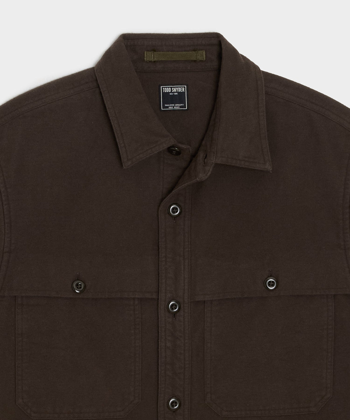 Todd Snyder Chamois Cape Shirt - Peppercorn