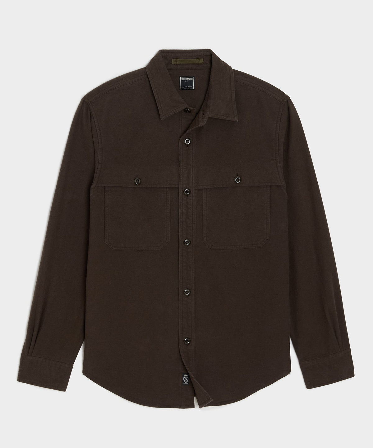 Todd Snyder Chamois Cape Shirt - Peppercorn