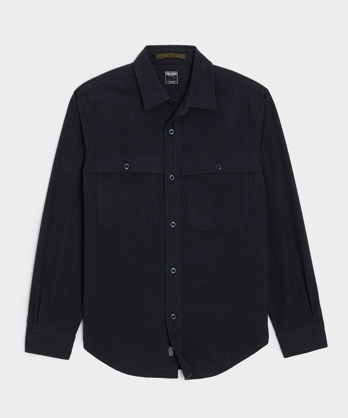 Todd Snyder Chamois Cape Shirt - Captain Navy