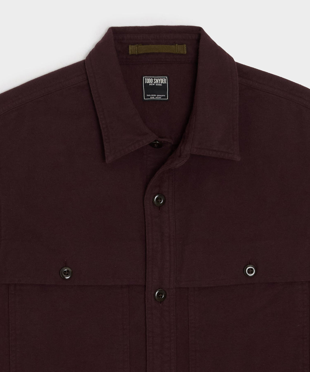 Todd Snyder Chamois Cape Shirt - Wine