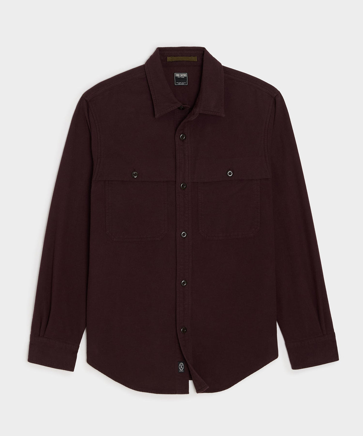 Todd Snyder Chamois Cape Shirt - Wine