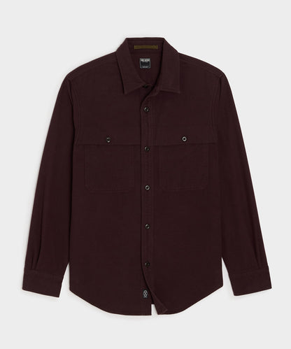 Todd Snyder Chamois Cape Shirt - Wine