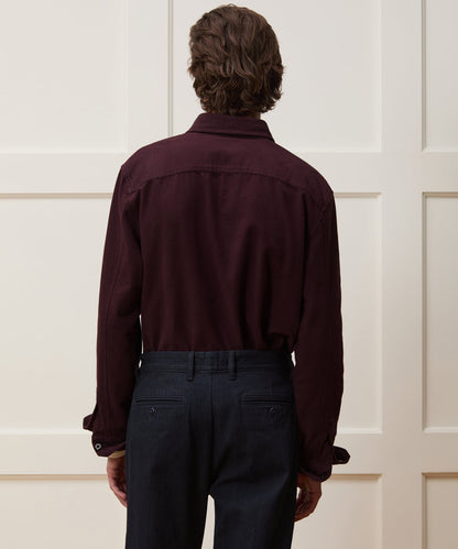 Todd Snyder Chamois Cape Shirt - Wine