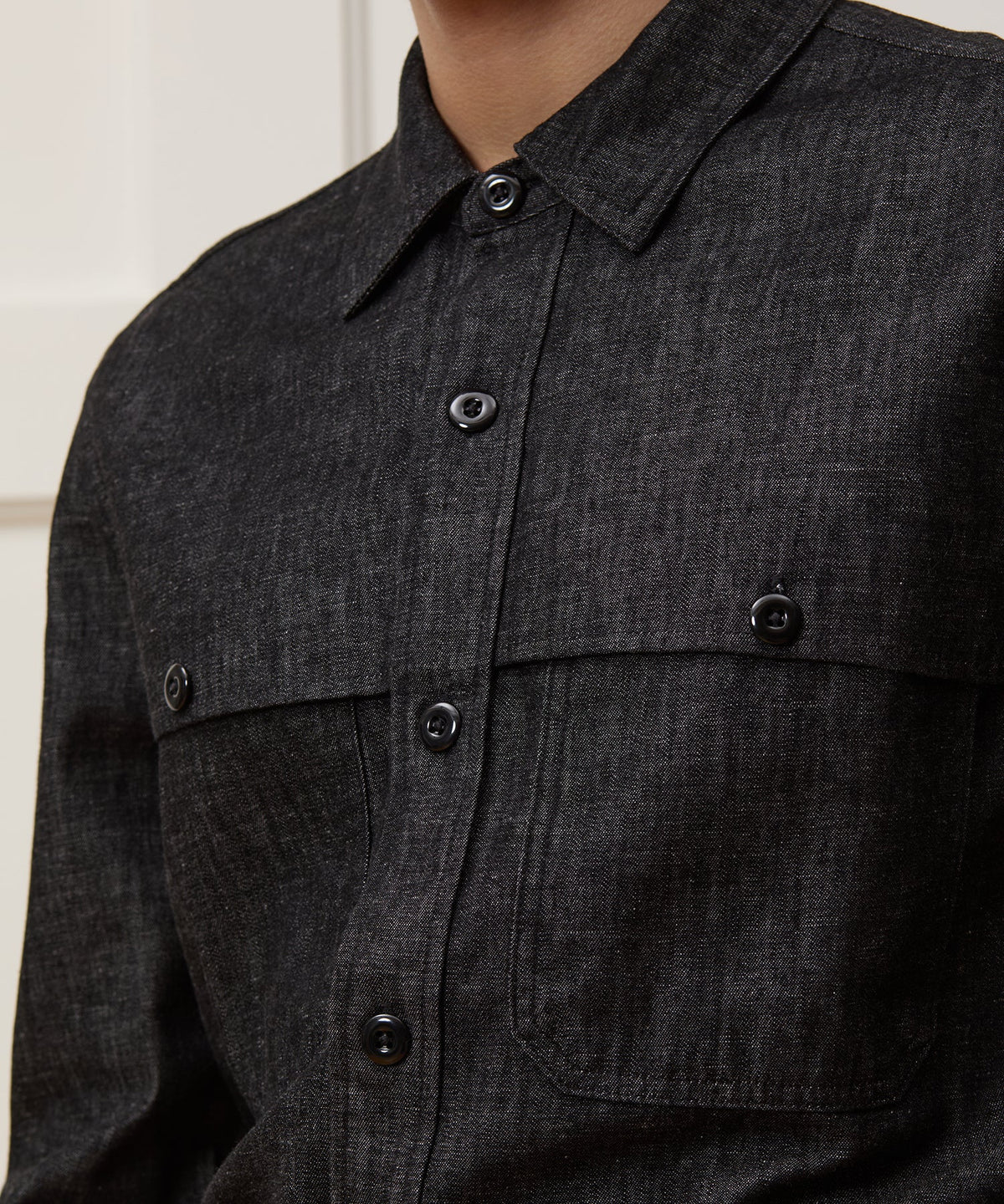 Todd Snyder Denim Cape Shirt - Black