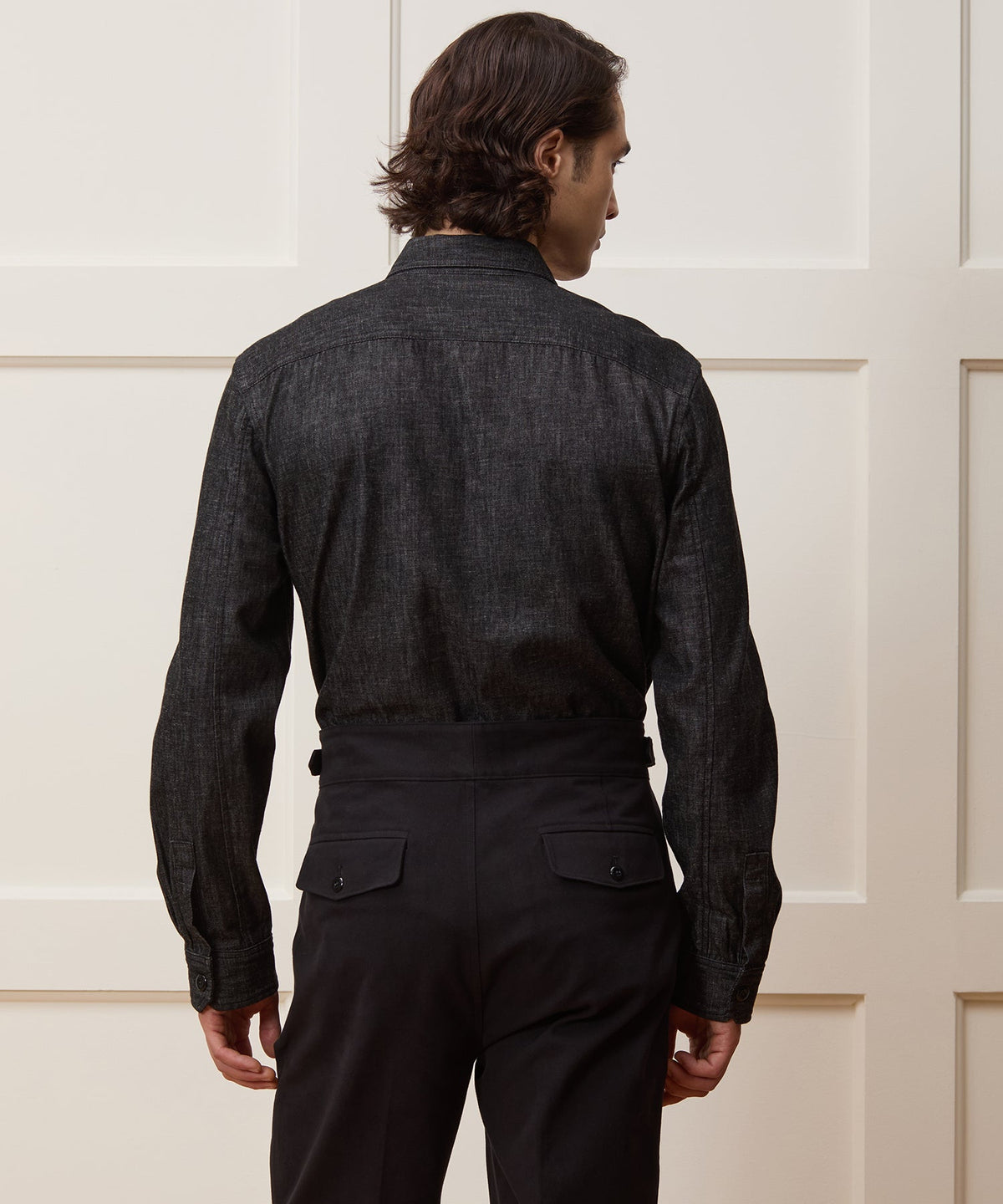 Todd Snyder Denim Cape Shirt - Black