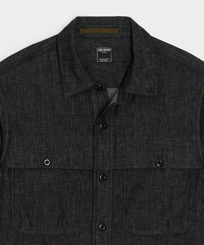 Todd Snyder Denim Cape Shirt - Black