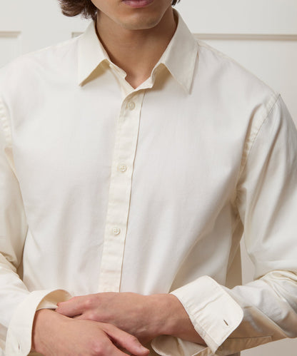 Todd Snyder Cotton Twill Long Point Collar Shirt - Ivory