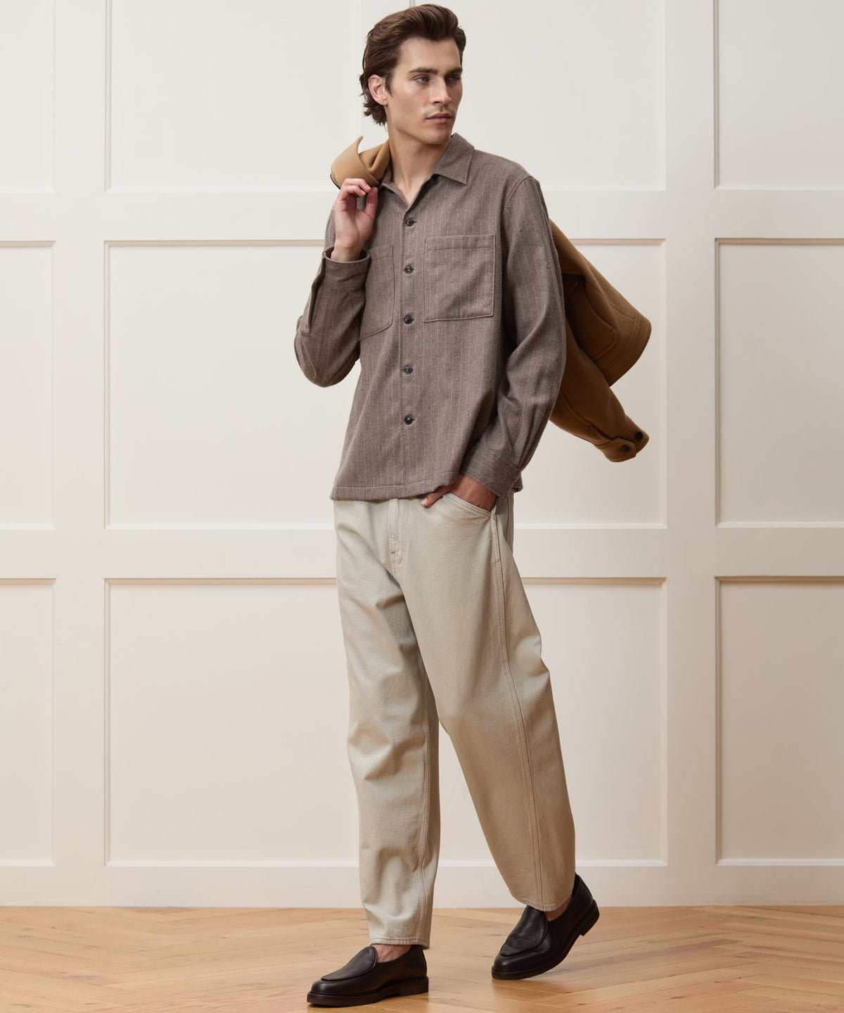 Todd Snyder Italian Cashmere Overshirt - Umber