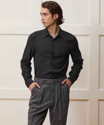 Todd Snyder Cotton-Cashmere Sport Shirt - Black